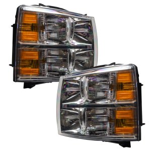 Chevrolet Silverado Headlight Assembly - ORACLE Lighting - Round Style, ColorSHIFT SMD - `07-`13